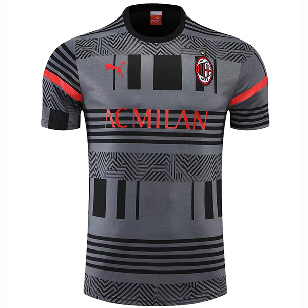 AC milan pre-match training soccer jersey match men's black sportswear football shirt 2022-2023